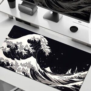 Long Ergonomic Mouse Pad Desk Protector for Keyboard & Mouse